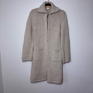 J.Crew Womens M Alpaca Blend Long Line Soft Cozy Heavy Cardigan Duster Sweater